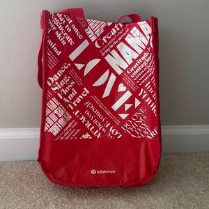 Lululemon Red Tote Bag